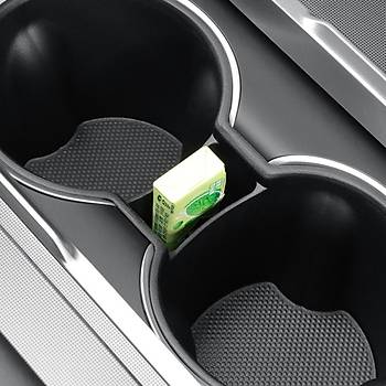 Tesla Juniper n Orta Konsol Silikon Bardak Tutucu, Siyah Renk