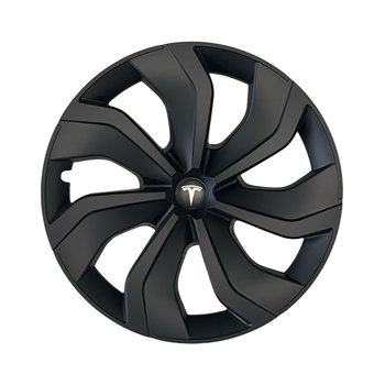 Tesla Model Y KNIFE Simetri Jant Kapa Seti 19 n, Mat Siyah Renk  (4 Adet Set Olarak Satlmaktadr.)