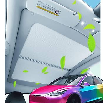 Tesla Model Y  Manuel Alabilir Tavan Perdesi, Gri Renk