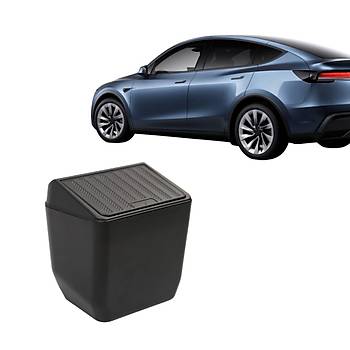 Tesla Juniper Arka Koltuk Ortasna Taklan Basmal Kapakl p Kutusu veya Saklama Alan, Siyah Renk