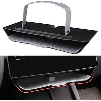 Tesla Model Y Orta Ekran Altna Taklan Geni Dzenleyici Gri, Beyaz ABS+TPE Yksek Kaliteli Plastik