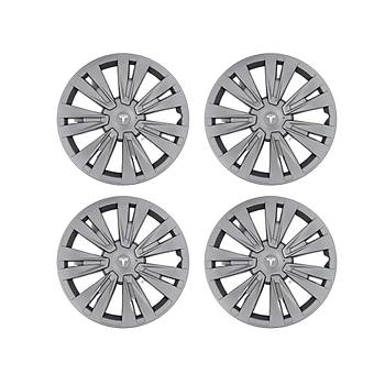 Tesla Model Y X PLAID Jant Kapa�� Seti 19 �n�, Gri (4 Adet Set Olarak Sat�lmaktad�r.)