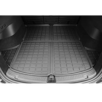 Tesla Model Y  Arka Bagaj Havuzlu Kauuk Paspas, st Ksm, Kabartma Desenli, Siyah Renk