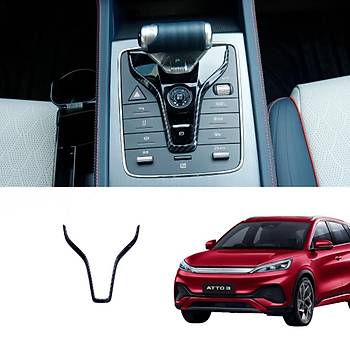 BYD Atto 3 Vites Kolu D erevesi, ABS Karbon Kaplama, Siyah Renk, ABS Karbon Kaplama