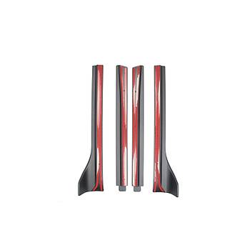 Tesla Model Y Yan Mat Siyah Karbon Kaplama Marbiyel Kaplamas, 2 Adet Set Olarak