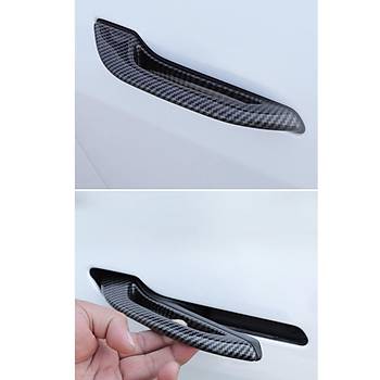 Tesla Model Y / Model 3 Kap Antifiriz Kollar, 4 Adet Set Olarak, Parlak Siyah Renk