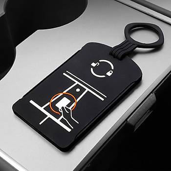 Tesla Model Y / Model 3 Tesla Anahtar Kart Muhafaza Kab, Siyah Renk