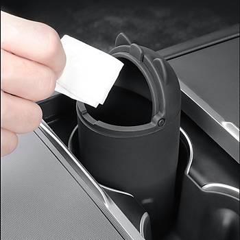 Tesla Juniper  Orta Konsola Taklan Sevimli Silikon p Kutusu , Siyah Renk