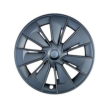 Tesla Model Y AEROX Simetri Jant Kapa Seti 19 n, Mat Siyah Renk (4 Adet Set Olarak Satlmaktadr.)