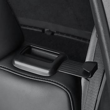 Tesla Model Y  Arka Koltuk Emniyet Kemeri Tutucusu Ask�s� 2 Adet Set, Siyah Renk