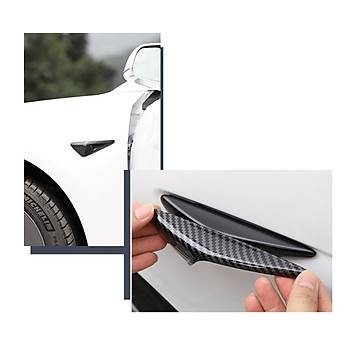 Tesla Model Y / Juniper / Model 3 Yan Kamera ereve Kapa, HW4.0, 2 Adet Set Olarak, Mat Karbon Siyah Renk