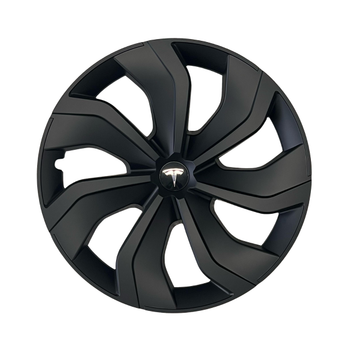 Tesla Model Y KNIFE Simetri Jant Kapa Seti 19 n, Mat Siyah Renk  (4 Adet Set Olarak Satlmaktadr.)
