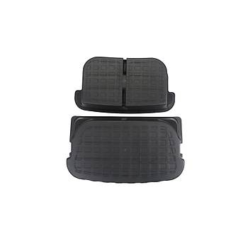 Tesla Model Y n Bagaj ve Arka Bagaj Dzenleyici Seti, Tm Yzey  Su Geirmez, 3 Adet Set Olarak, Siyah Renk