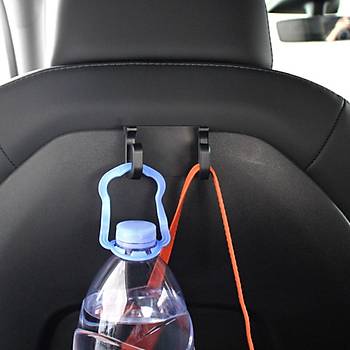 Tesla Model Y / Model 3 Koltuk Kancas ki Adet ki Tutuculu Set Olarak, Siyah Renk