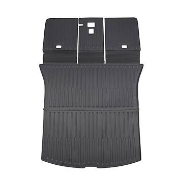 Tesla Juniper Arka Bagaj ve Koltuk Arkas Havuzlu Kauuk Paspas, Tek Para Siyah Renk