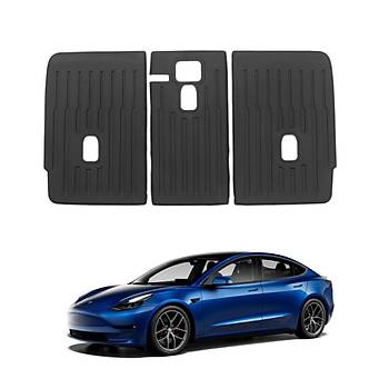 Tesla Model Y Arka Koltuk Kauuk Paspas Seti , izgili Desenli, Siyah Renk