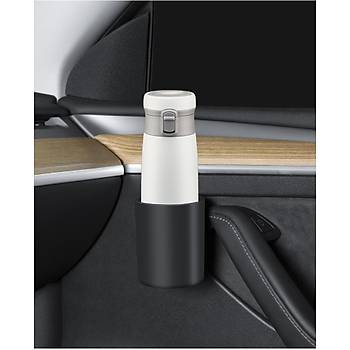 Tesla Model Y / Model 3 Kapya Taklan Bardak Tutucu 4'l Set, Siyah Renk