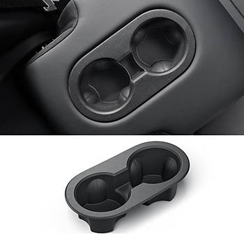 Tesla Juniper Arka Orta Konsol Sert Plastik Bardak Tutucu, Siyah Renk