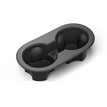 Tesla Juniper Arka Orta Konsol Sert Plastik Bardak Tutucu, Siyah Renk