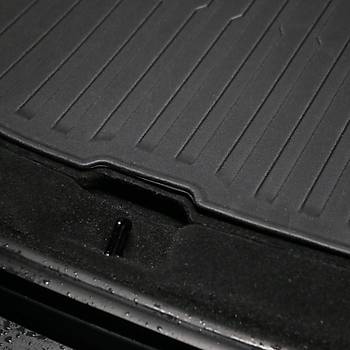 Tesla Juniper Arka Bagaj ve Koltuk Arkas Havuzlu Kauuk Paspas, Tek Para Siyah Renk