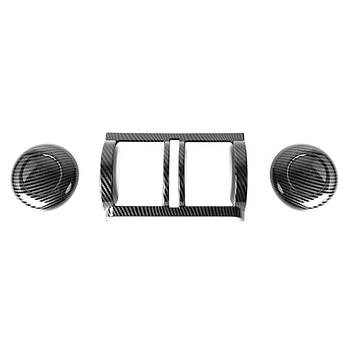 BYD Atto 3  Arka Havalandrma klar erevesi, 3  Adet Set Olarak, ABS Karbon Kaplama, Siyah