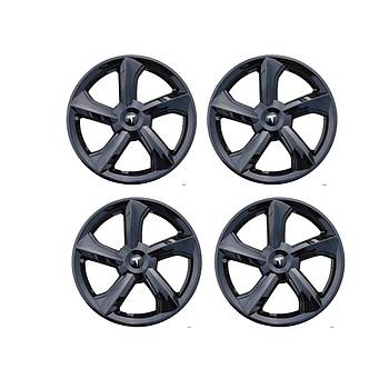 Tesla Juniper LUMIN Jant Kapa Seti 19 n, Parlak Siyah Renk