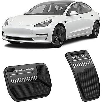 Tesla Model Y  / Model 3 Pedal Seti Spor Versiyon, 2 Adet Set, Alminyum Alaml