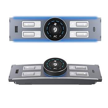 Tesla Model Y / Model 3 Fiziksel Dmeli Orta Konsol LCD USB Hub, Siyah Renk