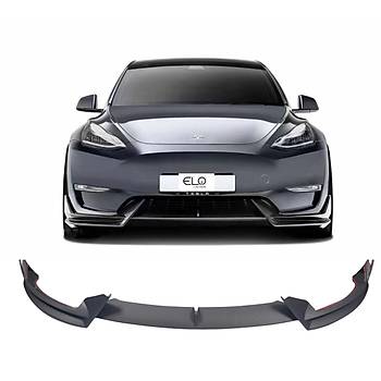 Tesla Model Y n Tampon Alt Spoyler, 3 Para Set Olarak, Mat Karbon Siyah Renk