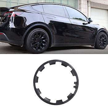 Tesla Model Y INTEGRATED Jant Kapa Koruma Halka Seti 20 n, Mat Siyah