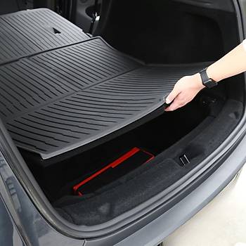 Tesla Juniper Arka Bagaj Havuzlu Paspas, Siyah Renk Seenei le