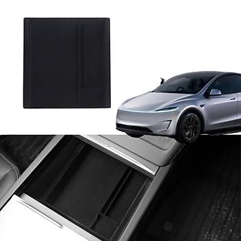 Tesla Juniper Orta Konsol Dzenleyici Orta, Kaymaz Yzey Kuma Kaplamal, Siyah Renk