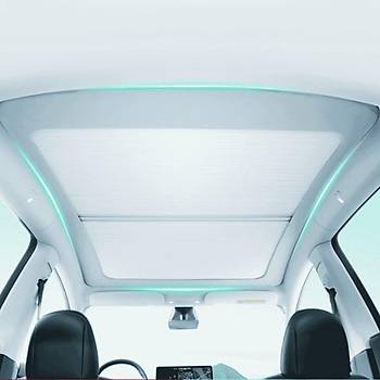 Tesla Model Y  Manuel Alabilir Tavan Perdesi, Gri Renk