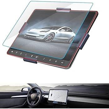 Tesla Model Y  / Model 3 n Ekran Koruyucu Temperli Cam 2.5D 0,33 MM HD