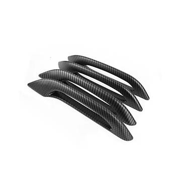 Tesla Model Y  / Model 3 Kap Antifiriz Kollar, 4 Adet Set Olarak, Mat Siyah Karbon Kaplama