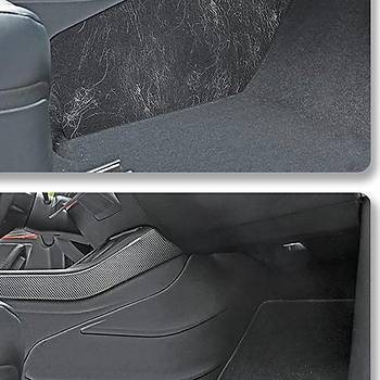 Tesla Model Y Orta Konsol Kenar Sa ve Sol Koruyucu Bakaliti, 2 Adet Set Olarak, Mat Siyah Renk