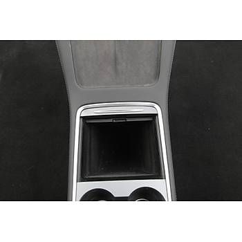 Tesla Model Y / Model 3 Orta Konsol D�zenleyici �st , Kaymaz Y�zey Kaplama, Siyah Renk