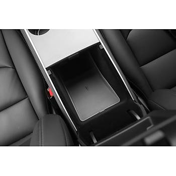 Tesla Model Y / Model 3 Kol Dayama i Dzenleyici Siyah, Beyaz ve Gri Renk Seenei le