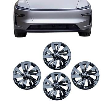 Tesla Juniper HALYCON Jant Kapa Seti 19 n, Parlak Siyah Renk