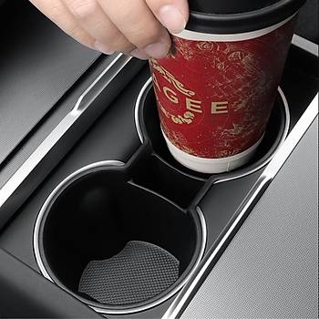 Tesla Juniper n Orta Konsol Silikon Bardak Tutucu, Siyah Renk