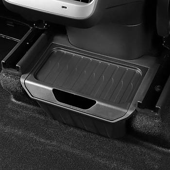 Tesla Model Y Arka Koltuk Altna Taklan Kapakl Saklama Alan, Siyah Renk