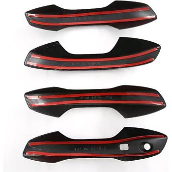 BYD Atto 3 Kap Ama Kollar erevesi, 4 Adet Set Olarak, ABS Karbon Kaplama, Siyah Renk