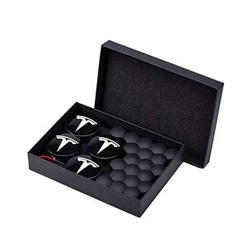 Tesla Model Y /   Model 3 Orijinal Alminyum Jant Gbei Seti ve Bijon Kapaklar  Siyah Renk