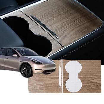Tesla Model Y  / Model 3 Orta Konsol Ahap Kaplama Stiker,  2 Adet Set Olarak