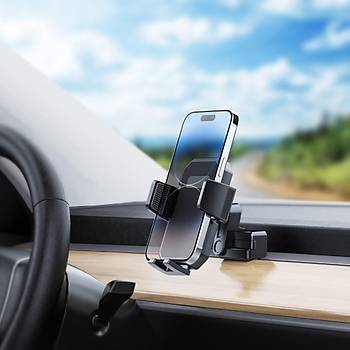 Tesla Model Y / Model 3 n Gs Havalandrmasna Taklan Cep Telefonu Tutucu , Siyah Renk