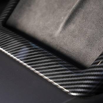 Tesla Juniper  Kablosuz Telefon arj Cihaz Dekoratif erevesi Karbon Kaplama, Parlak Siyah Renk