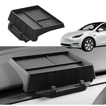 Tesla Model Y / Model 3 n Gse Taklan ok Amal Silikon Dzenleyici, Siyah Renk