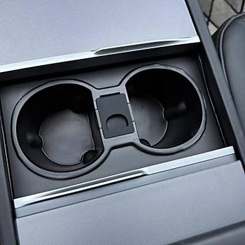 Tesla Juniper Orta Konsol Silikon Kllkl Bardak Tutucu, Siyah Renk