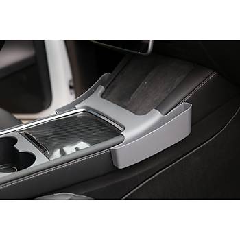 Tesla Model Y / Model 3 Orta Konsol Entegre ift Tarafl Dzenleyici, Siyah, Gri ve Beyaz Renk Seenei le