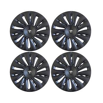 Tesla Model Y FROW Jant Kapa Seti 19 n, Mat Siyah Renk (4 Adet Set Olarak Satlmaktadr.)